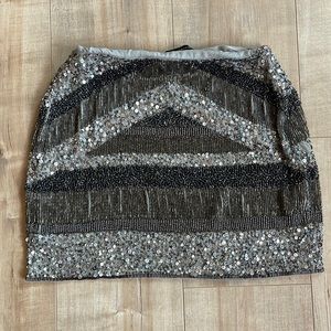 LIKE NEW Womens Zara Sequin Mini Skirt Size XS
